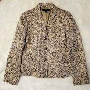 Kasper Blazer - Gold Paisley Design - Gold Thread